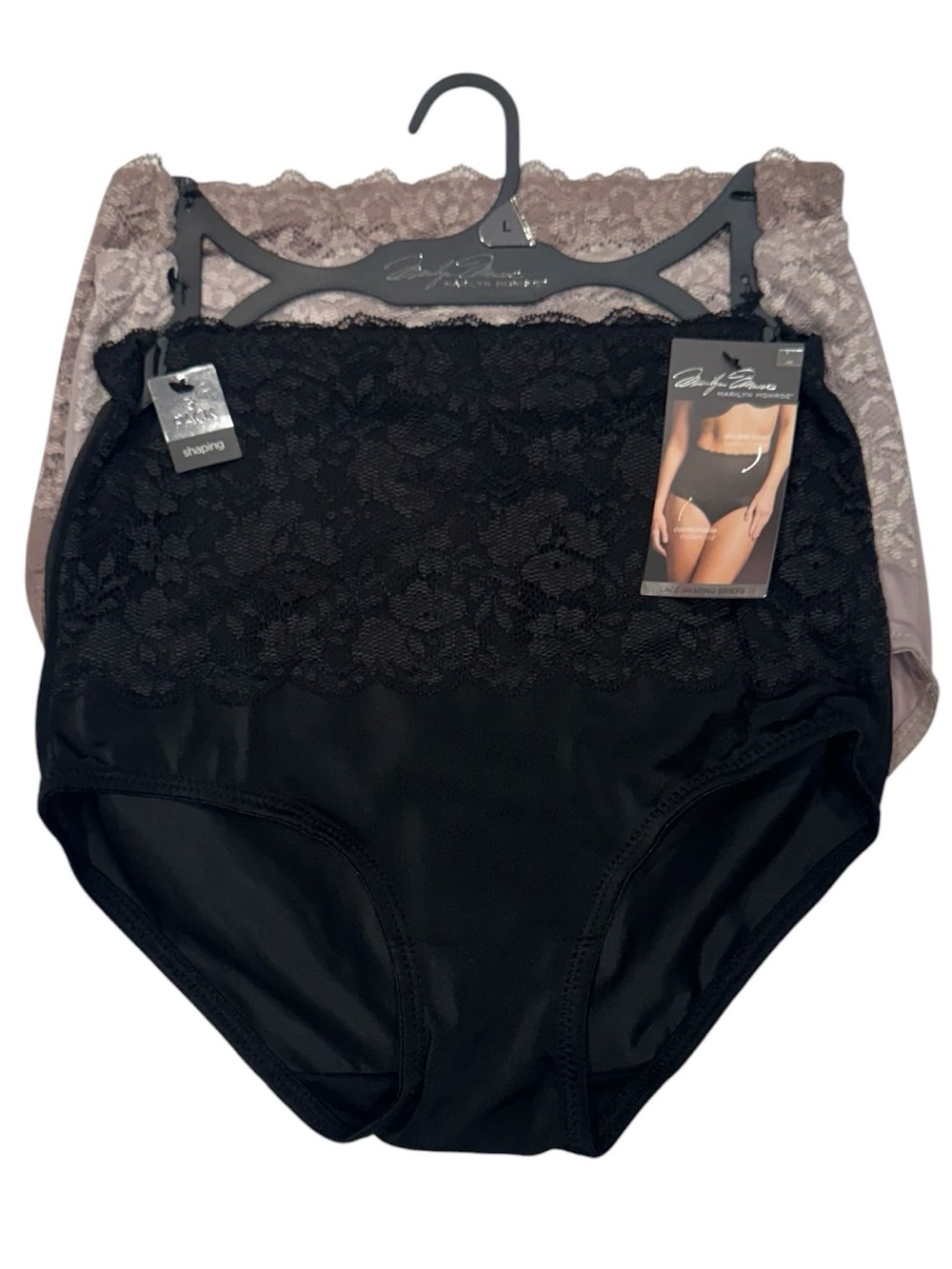 MARILYN MONROE 3 Pack Lace Shaping Briefs Panties Shapewear
Comfy NWT Large